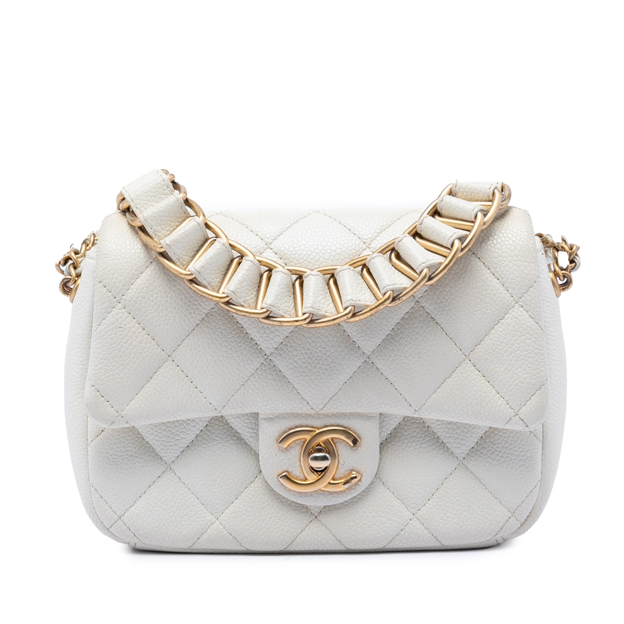 Mini Quilted Caviar Chain Soul Flap