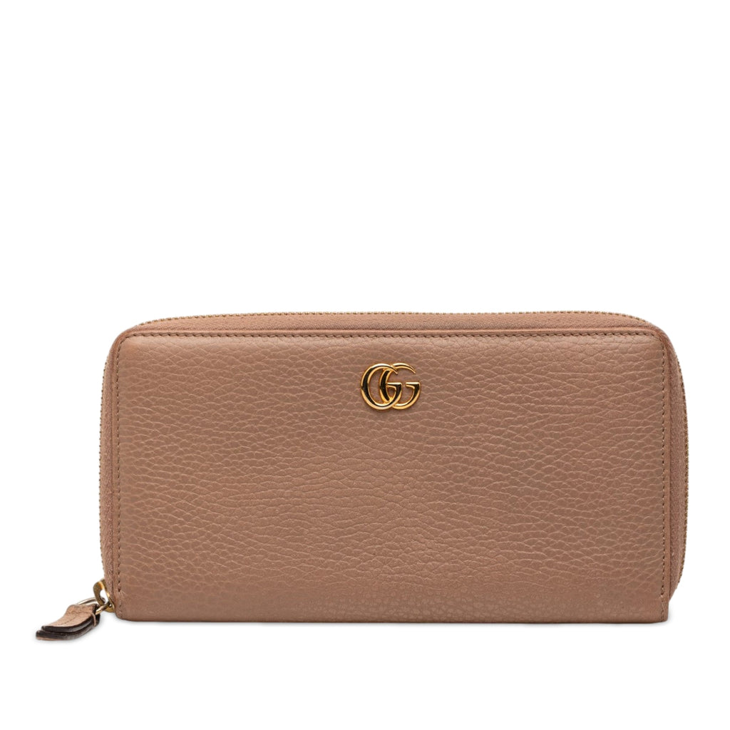 GG Marmont Calfskin Zip Around Wallet