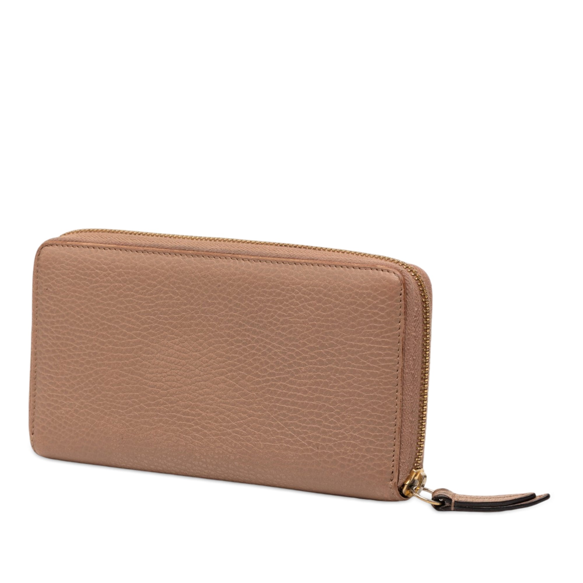 GG Marmont Calfskin Zip Around Wallet