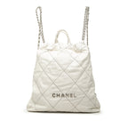 Large Quilted Shiny Calfskin 22 Backpack