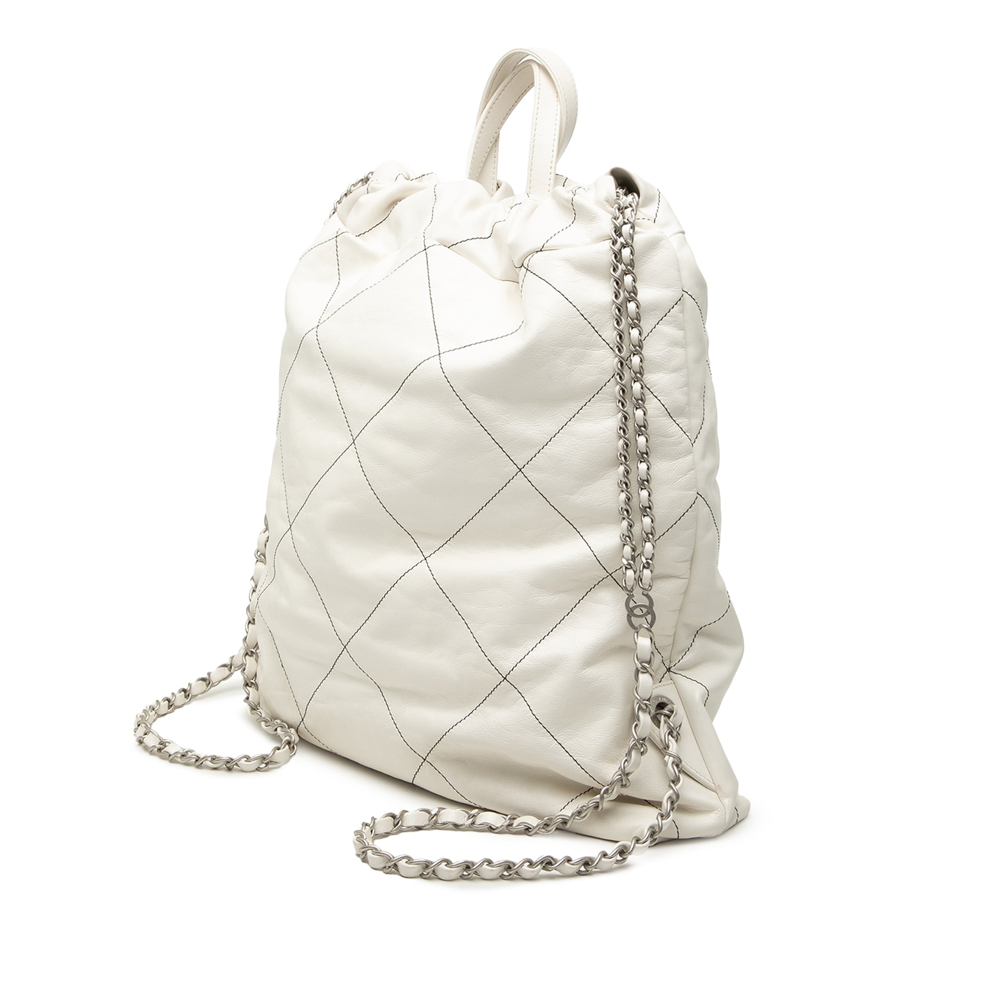 Large Quilted Shiny Calfskin 22 Backpack