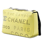 Perforated Calfskin Logo Eyelet Flap