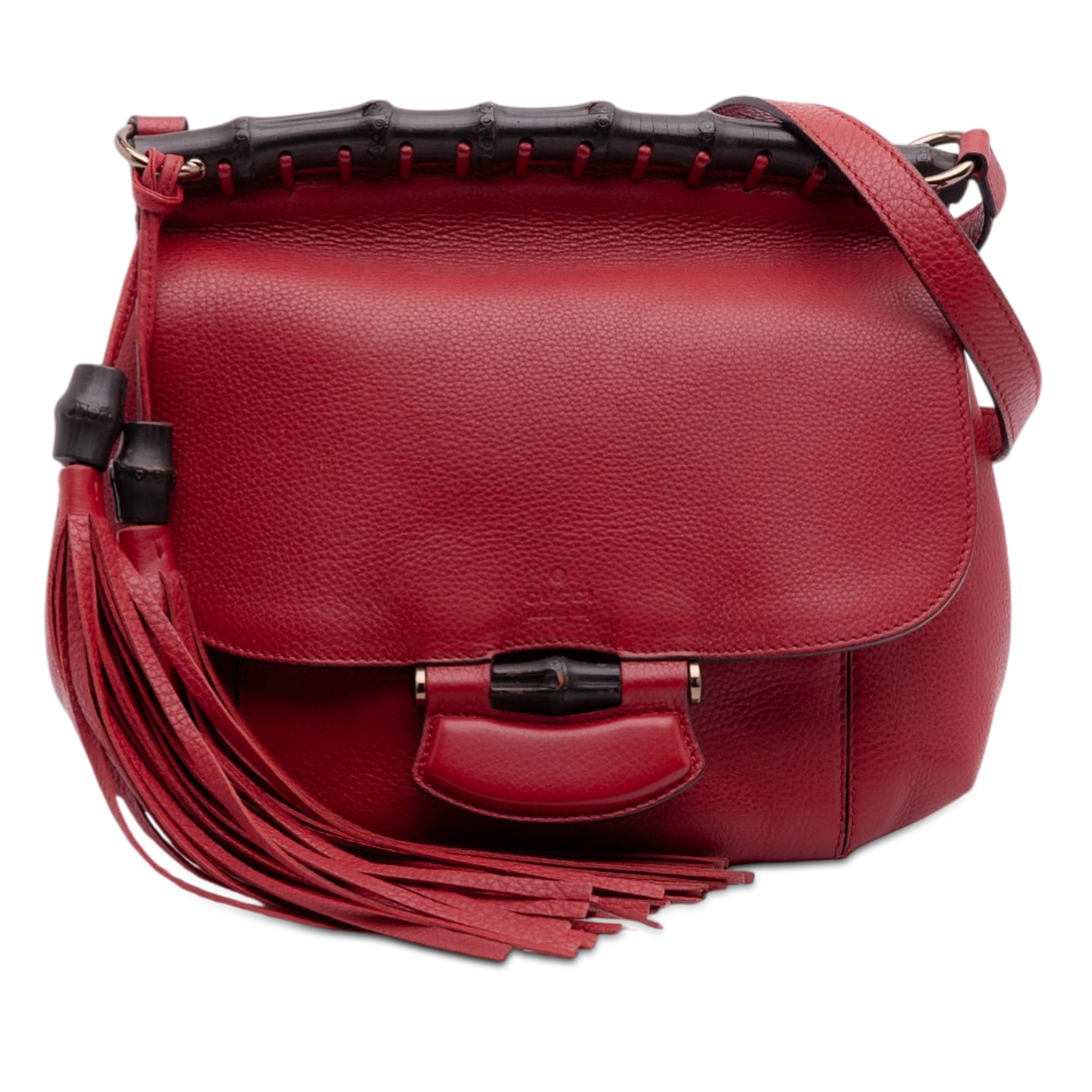 Medium Leather Bamboo Nouveau Fringe Crossbody