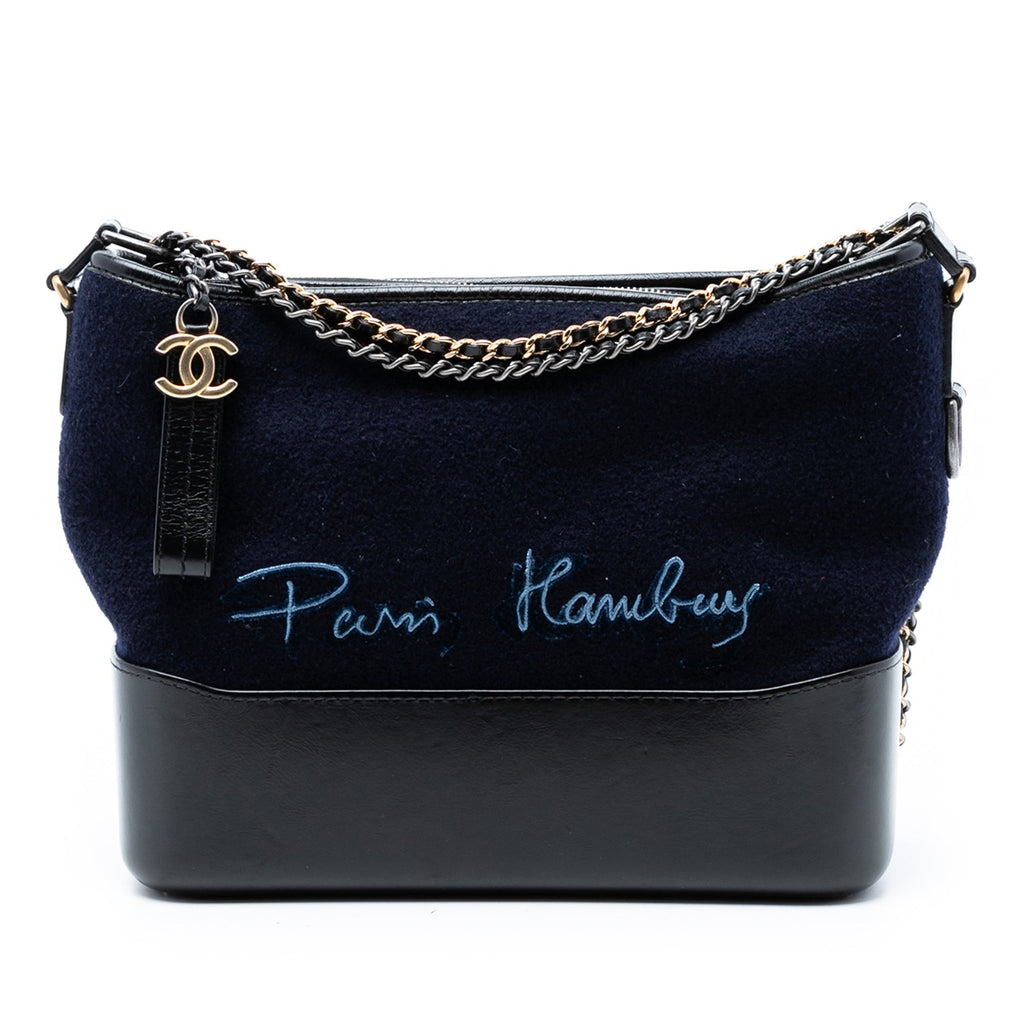 Medium Wool Paris Hamburg Embroidered Gabrielle Hobo