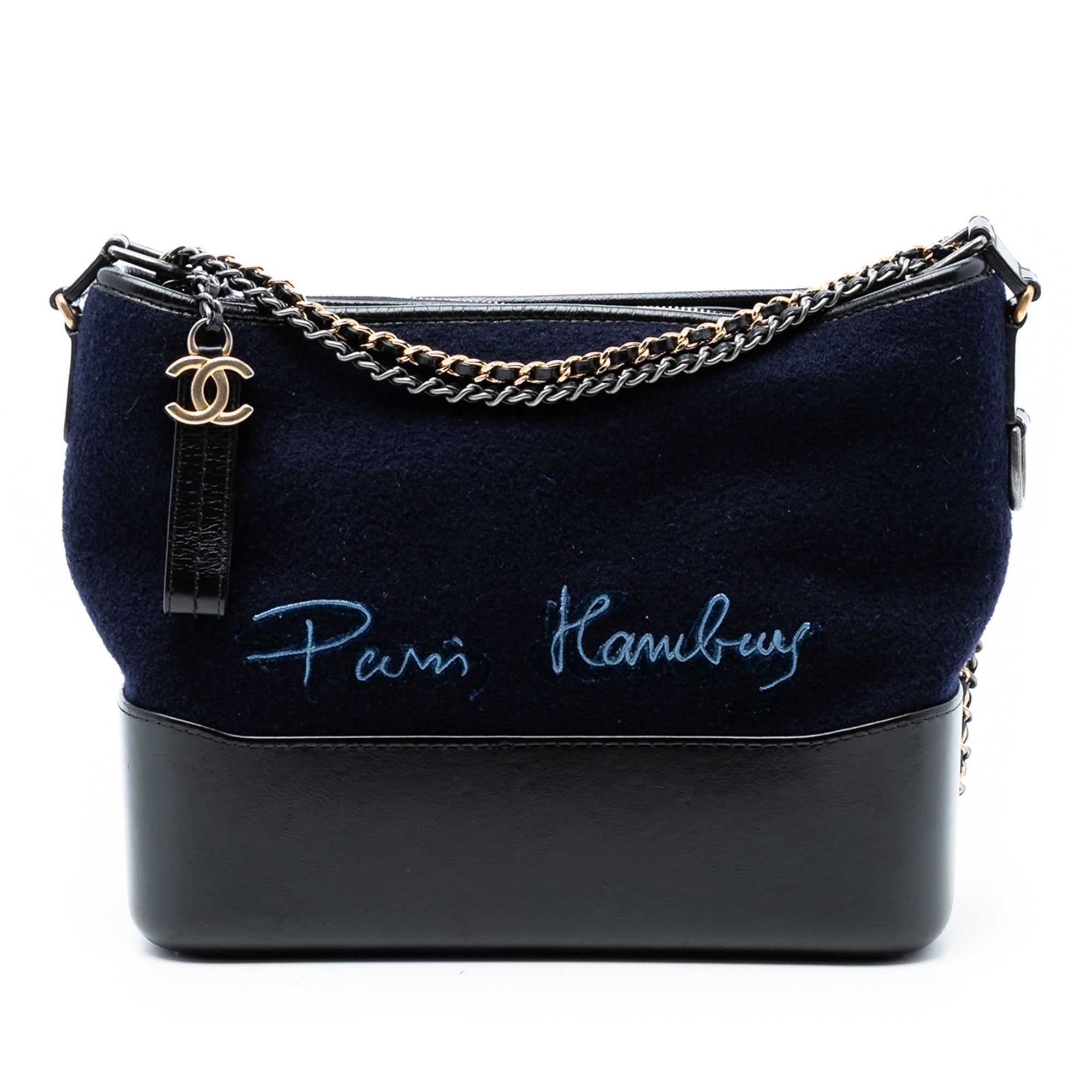 Medium Wool Paris Hamburg Embroidered Gabrielle Hobo
