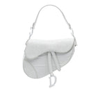 Oblique Embossed Calfskin Saddle Bag