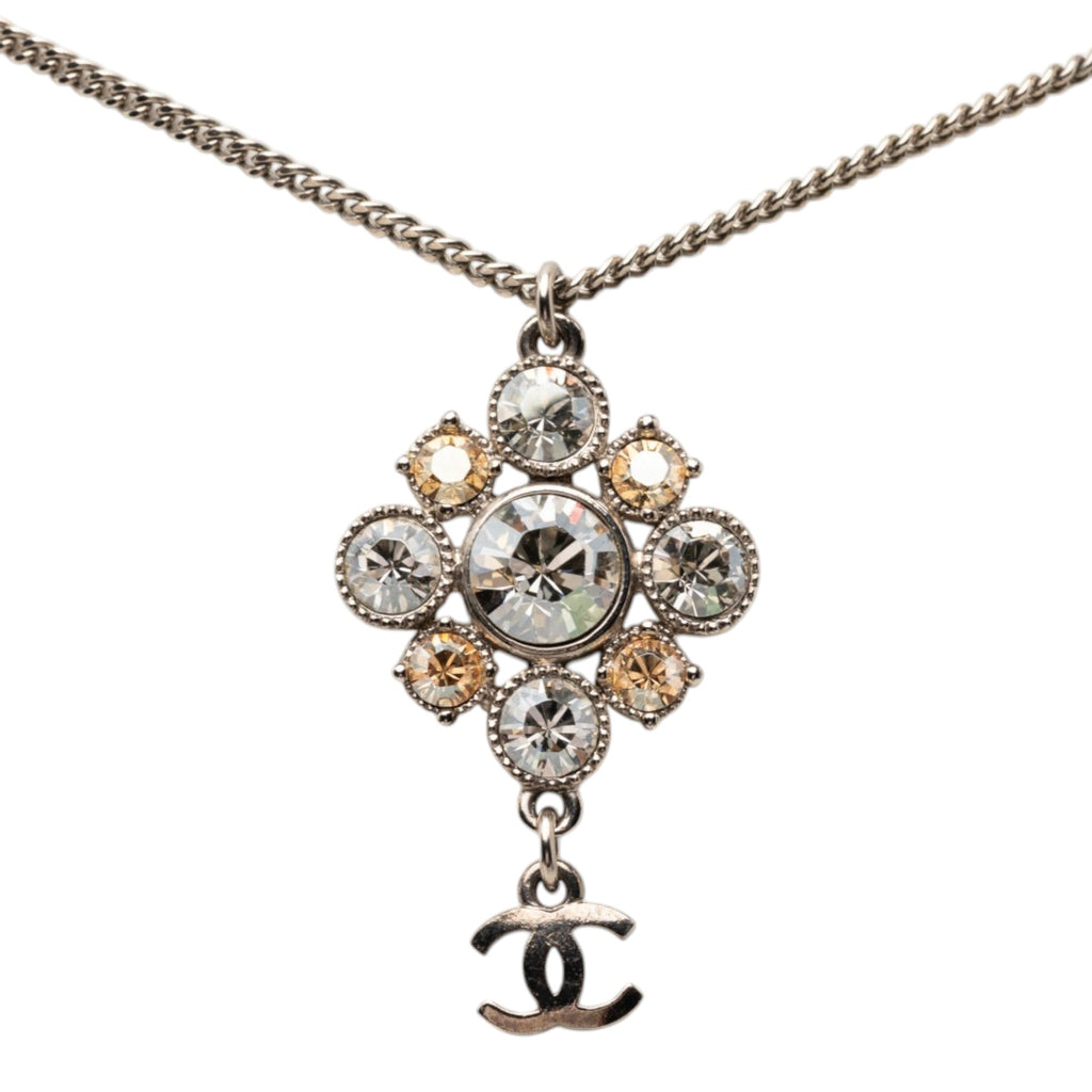 Brass CC Strass Pendant Necklace