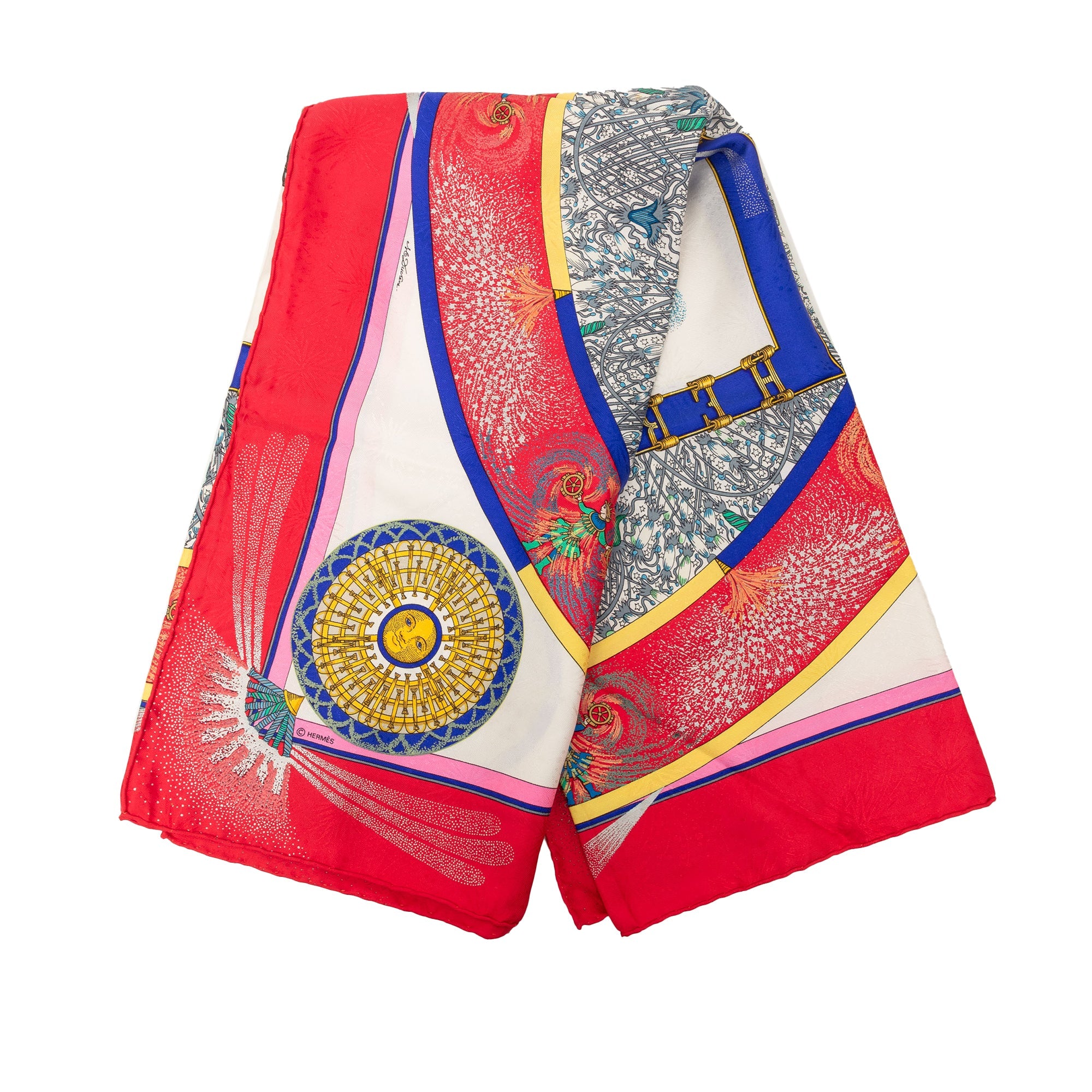 Feux d Artifice Silk Scarf 90