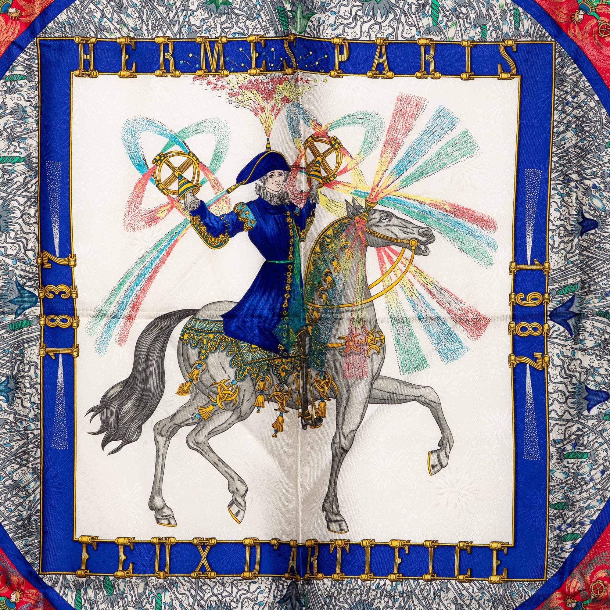 Feux d Artifice Silk Scarf 90
