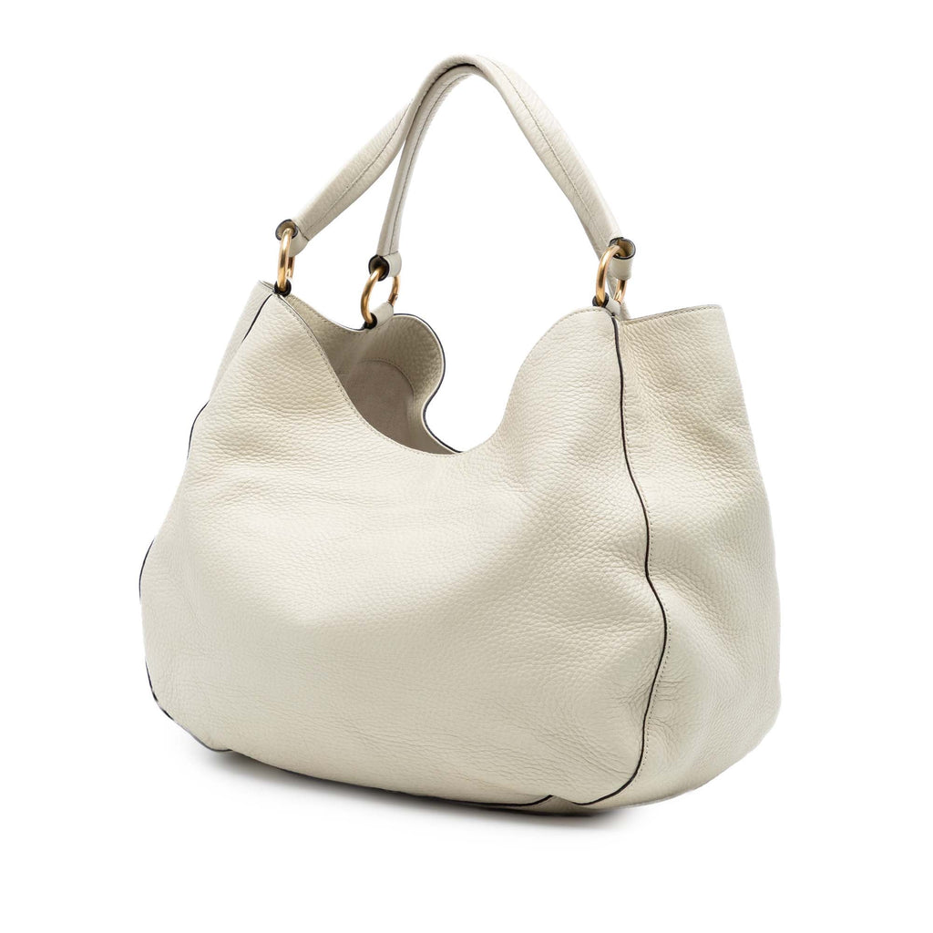 Medium Pebbled Calfskin Twill Tote