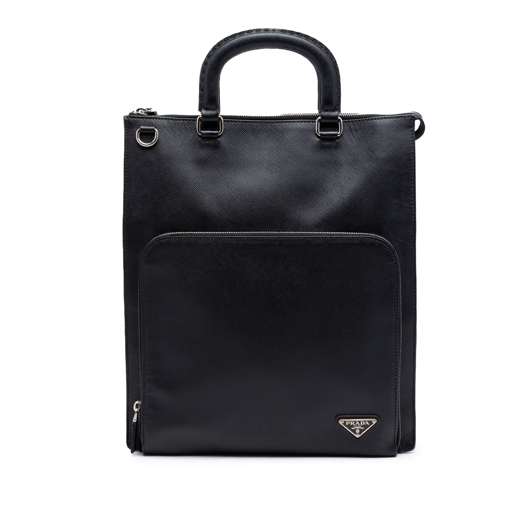Saffiano Lux Front Pocket Convertible Tote