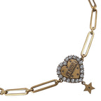 Gold Plated Crystal J'Adior Heart Pendant Necklace