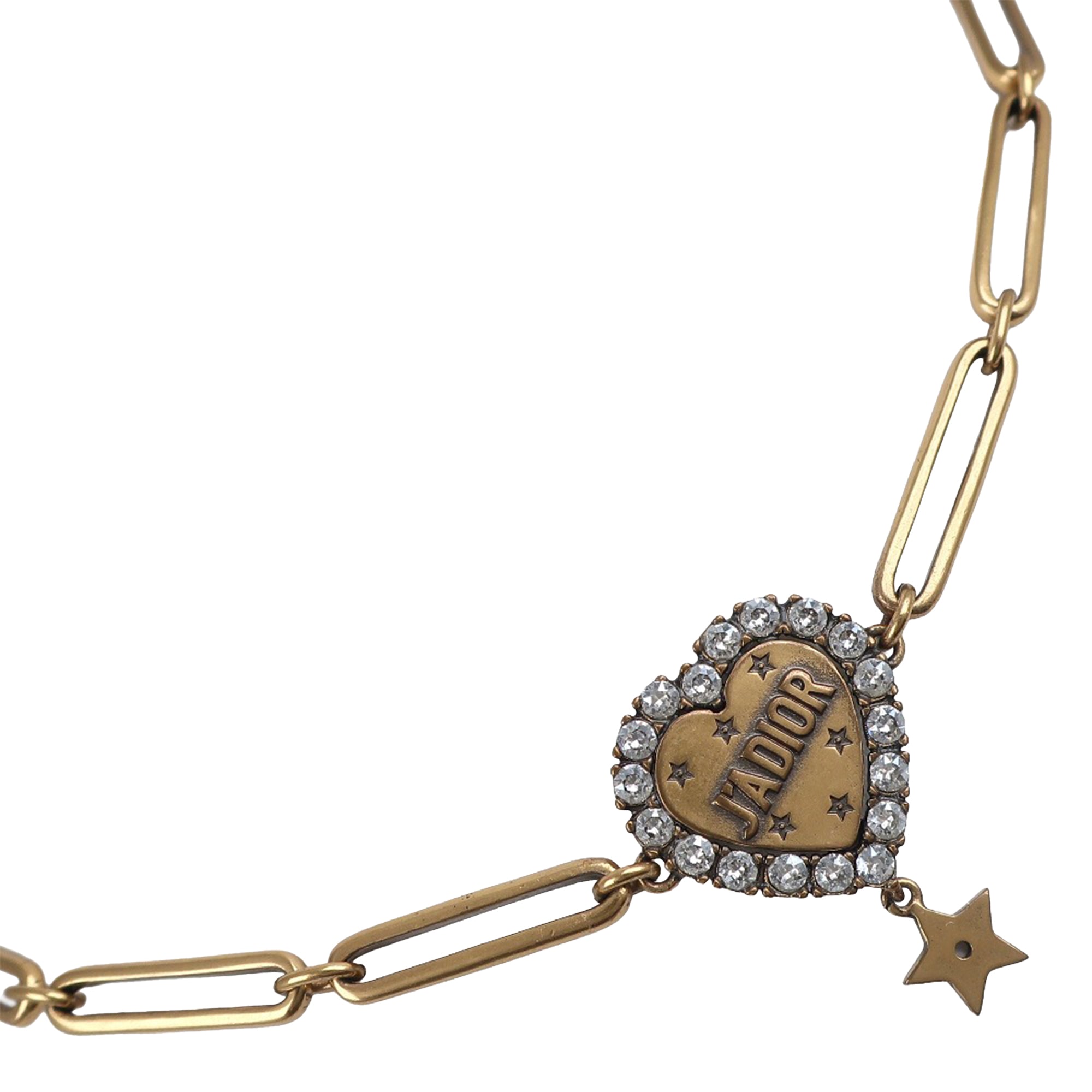 Gold Plated Crystal J'Adior Heart Pendant Necklace