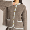Lounge Underwear Knitted Wool Blend Jacket - Truffle