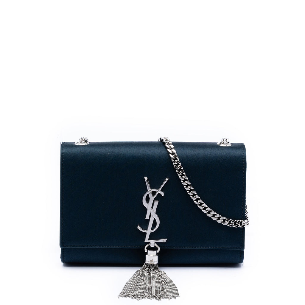 Small Satin Monogram Kate Tassel Crossbody