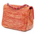 Mini Square Classic Patent Striped Single Flap