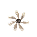 Gold Plated Faux Pearl Flower Brooch