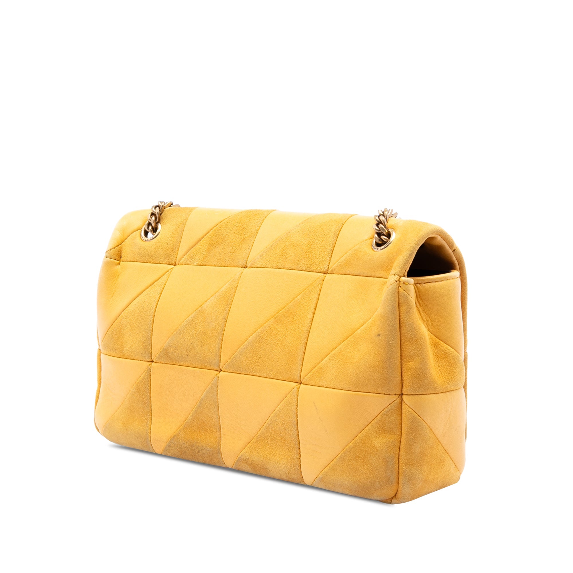 Medium Lambskin and Suede Patchwork Jamie Shoulder Bag