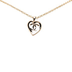 CC Gold Plated Heart Pendant Necklace