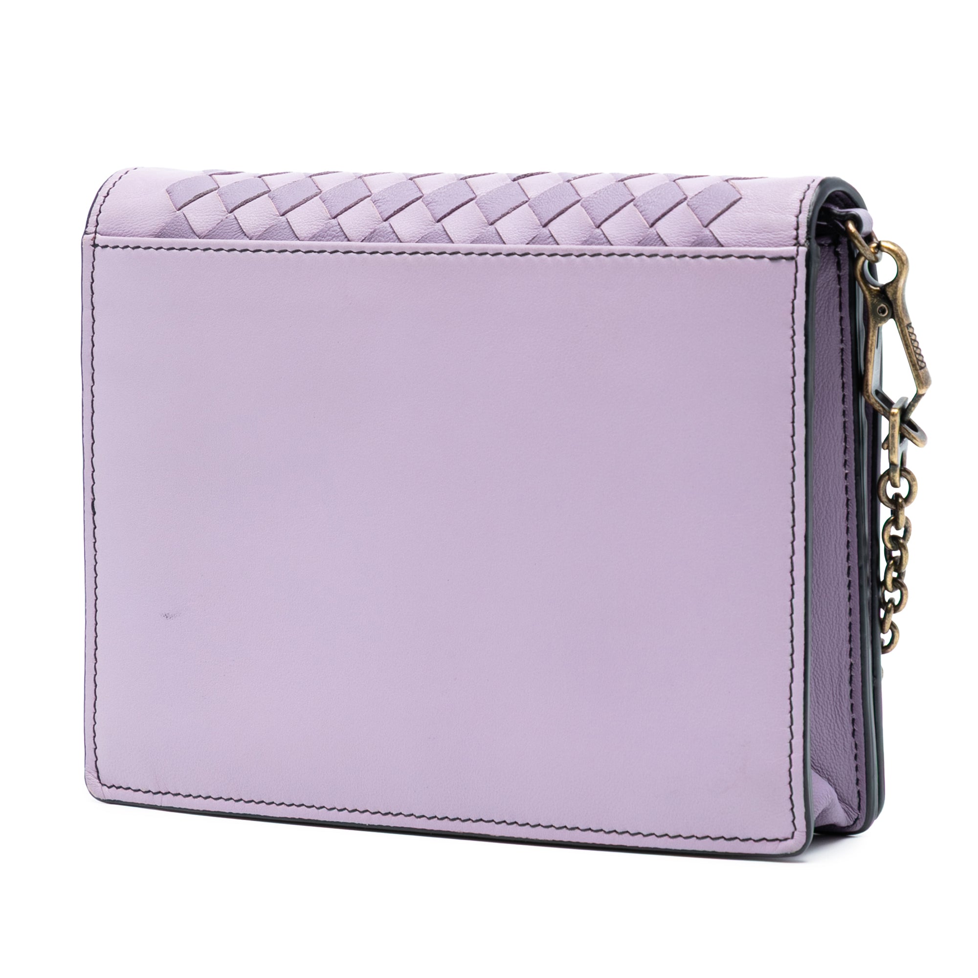 Nappa Intrecciato Studded Wallet on Chain