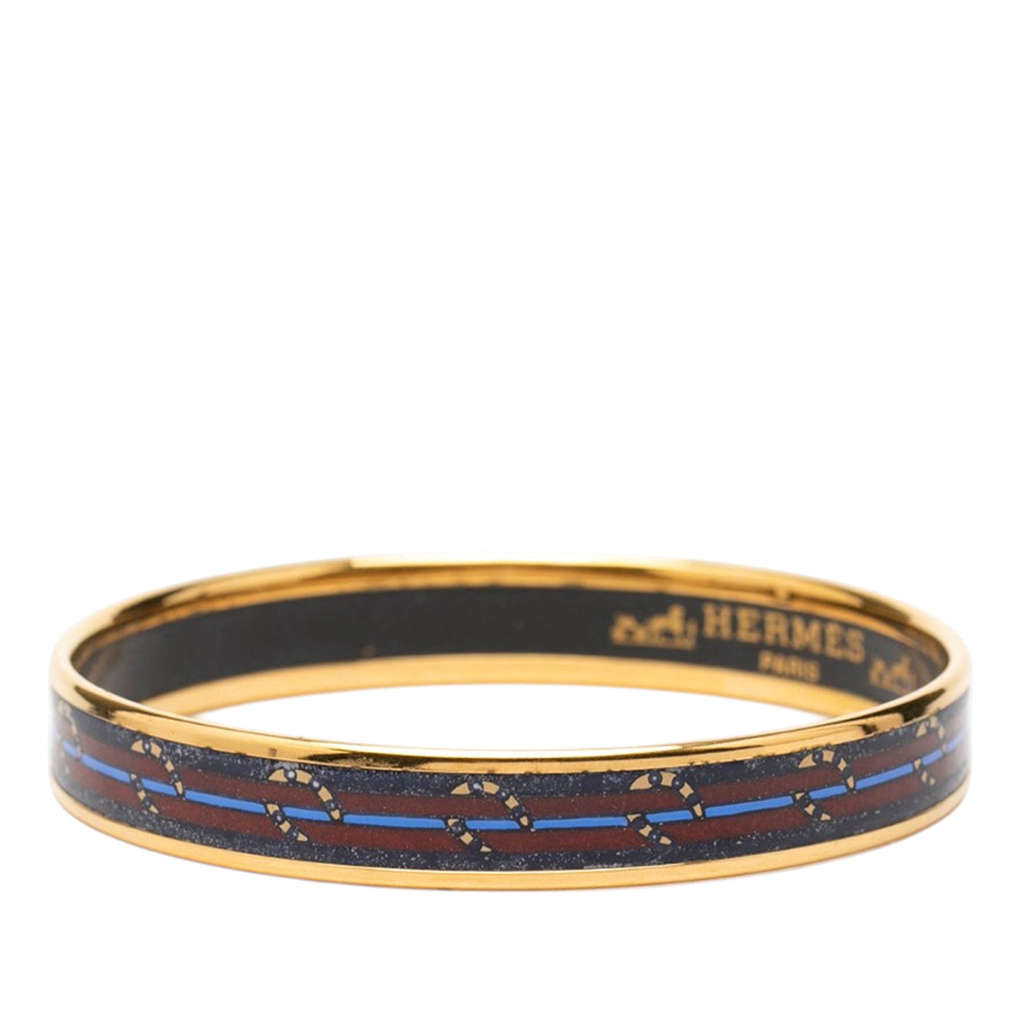 Narrow Horse Horseshoe Cloisonne Enamel Bangle 62