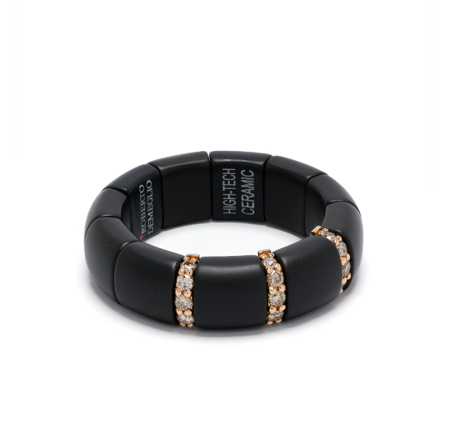 Roberto Demeglio Black Ceramic Diamond Ring — Black