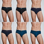 Don Algodon | Pack de 6 Slips Para Hombres Lisos y Estampados | Suaves y Transpirables | 93% Algodon | Para Uso Diario | 5 Tallas Disponibles | Maximo Confort
