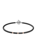 Barakà Rubber Bead with Hematite Bracelet — Black