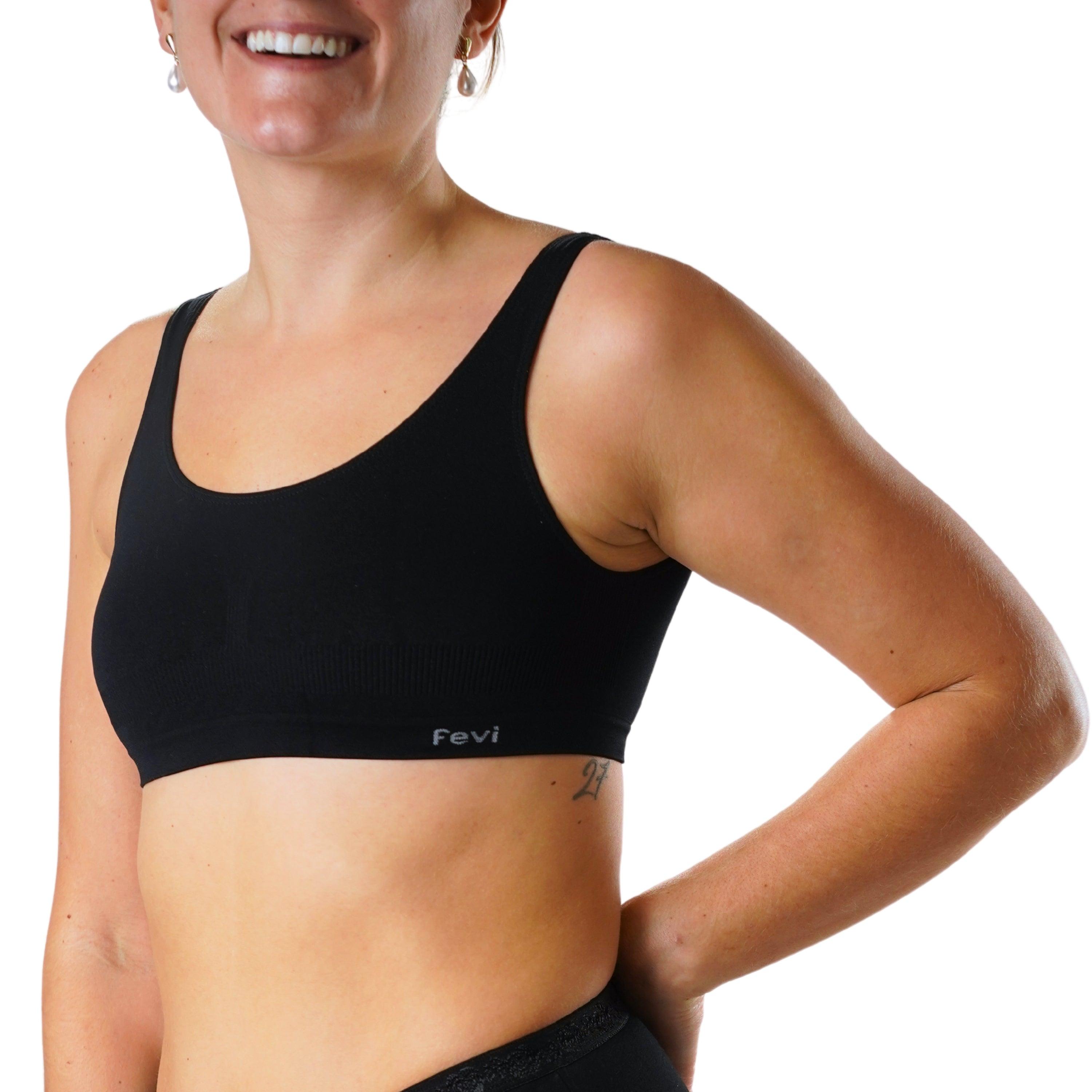 FEVI | Pack de 6 Tops en 3 Colores: Blanco, Negro, Beige | Talla Única de la 85 a la 95