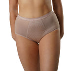 FEVI | Pack de 8 Bragas Tiro Alto | 4 Colores Diferentes: Negro, Beige, Cava y Blanco | 95% Algodón | Estampado Elegante | Cintura Elástica