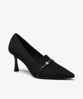 EliteLoaf Pointed Toe Heeled Pump - Black / US 8.5 | EU 39.5 | UK 6.5