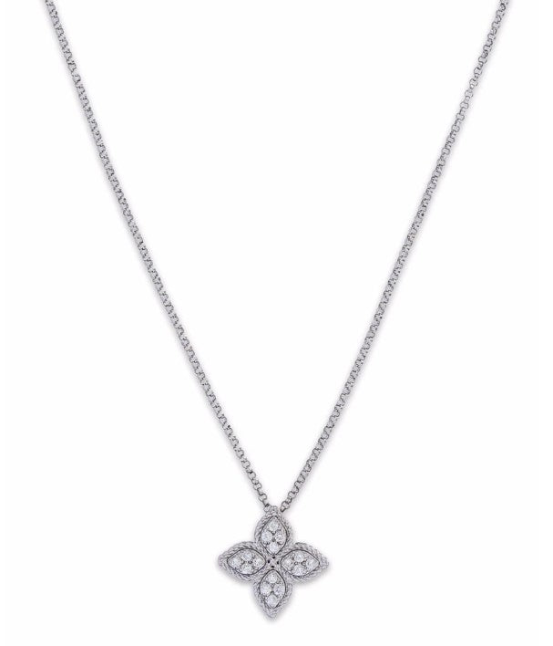Roberto Coin Princess Flower Necklace — White