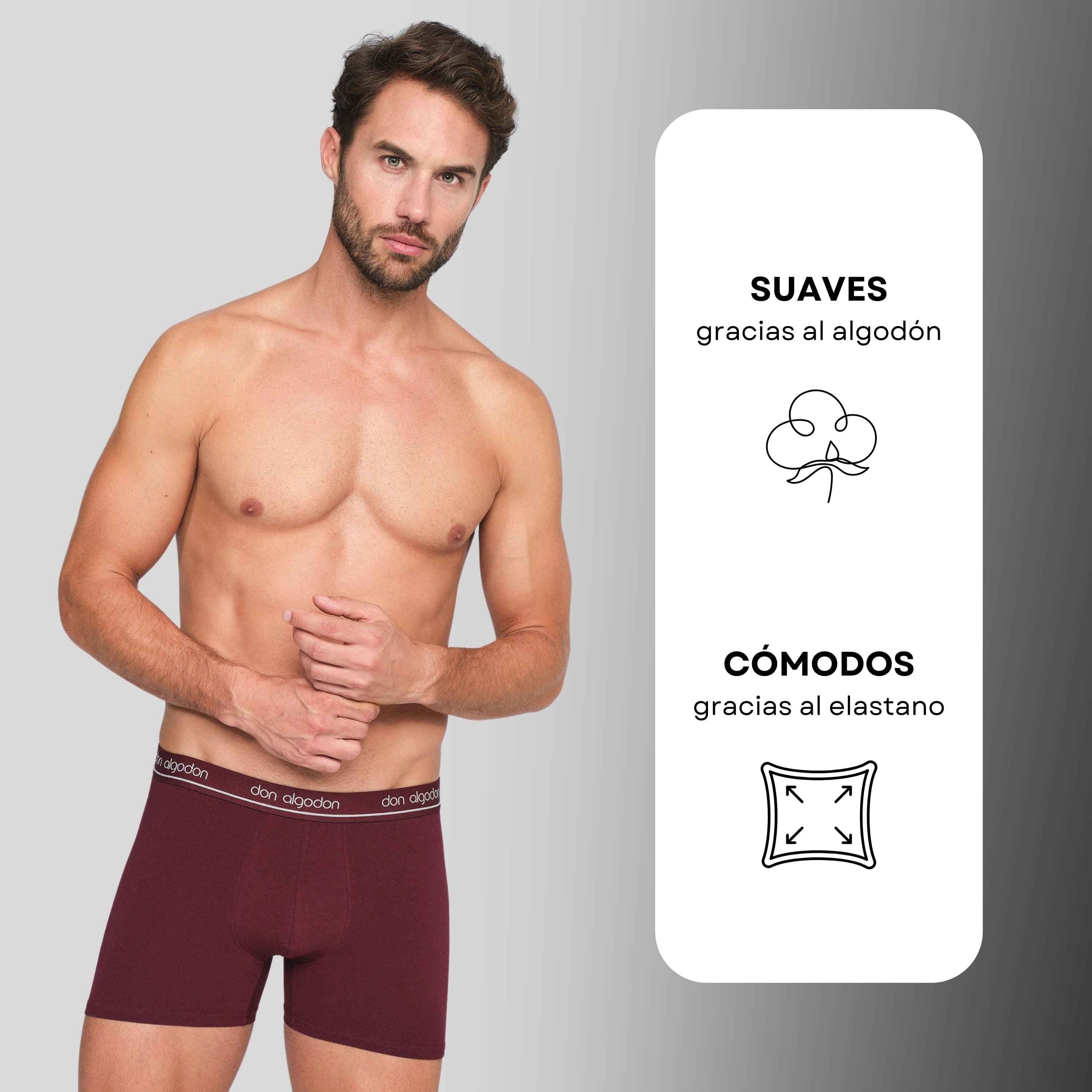 Don Algodon | Pack 6 Boxers para Hombre | Suaves y Transpirables