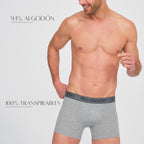 Don Algodon | Pack 6 Boxers Lisos | 3 Negros, 1 Marino, 1 Verde, 1 Gris | Transpirables