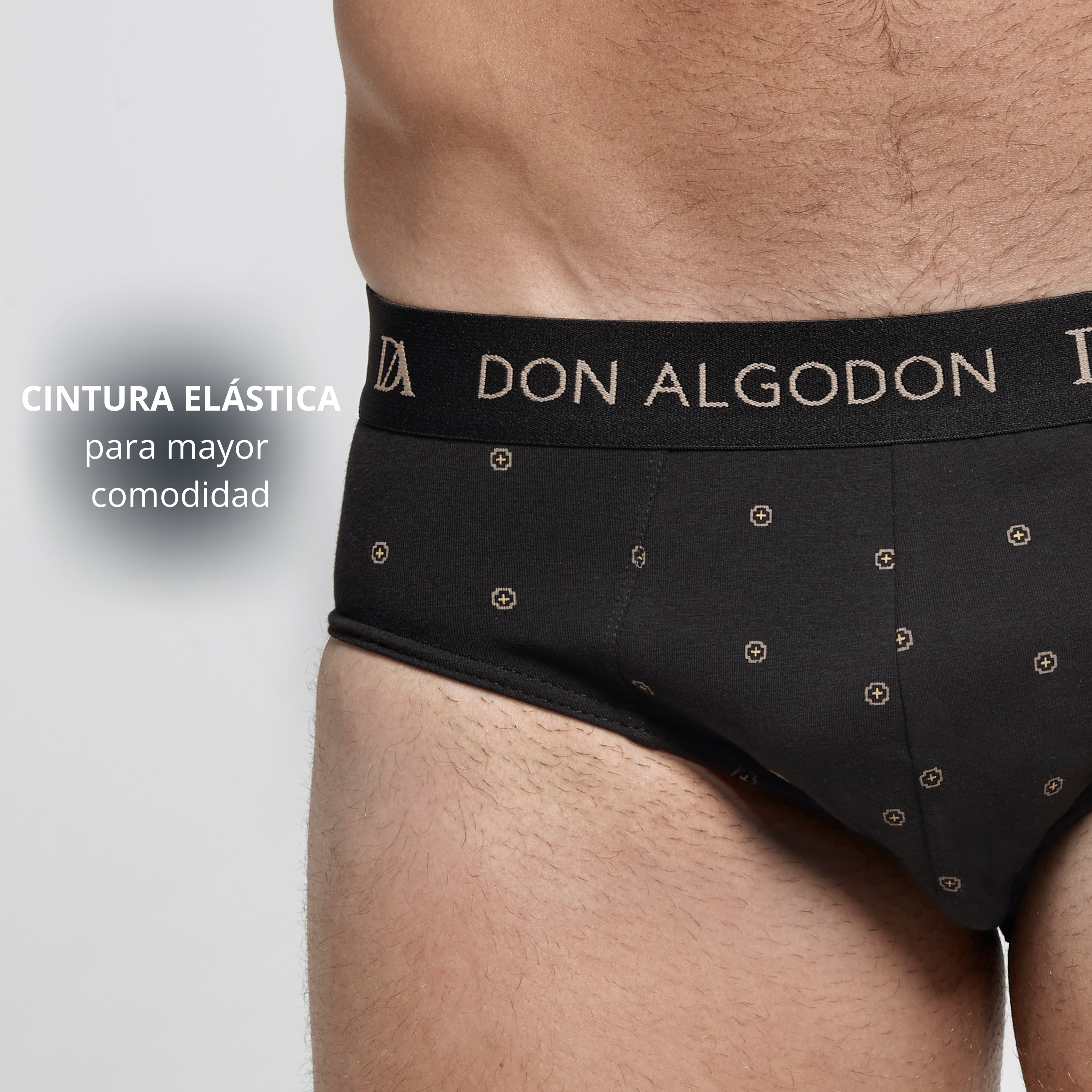 Don Algodon | Pack de 6 Slips Para Hombres Lisos y Estampados | Suaves y Transpirables | 93% Algodon | Para Uso Diario | 5 Tallas Disponibles | Maximo Confort