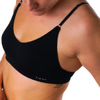 FEVI | Pack de 6 Tops con Tiras Ajustables en Negro, Beige y Blanco | Talla Única desde la 85 a la 95 | Sin Relleno