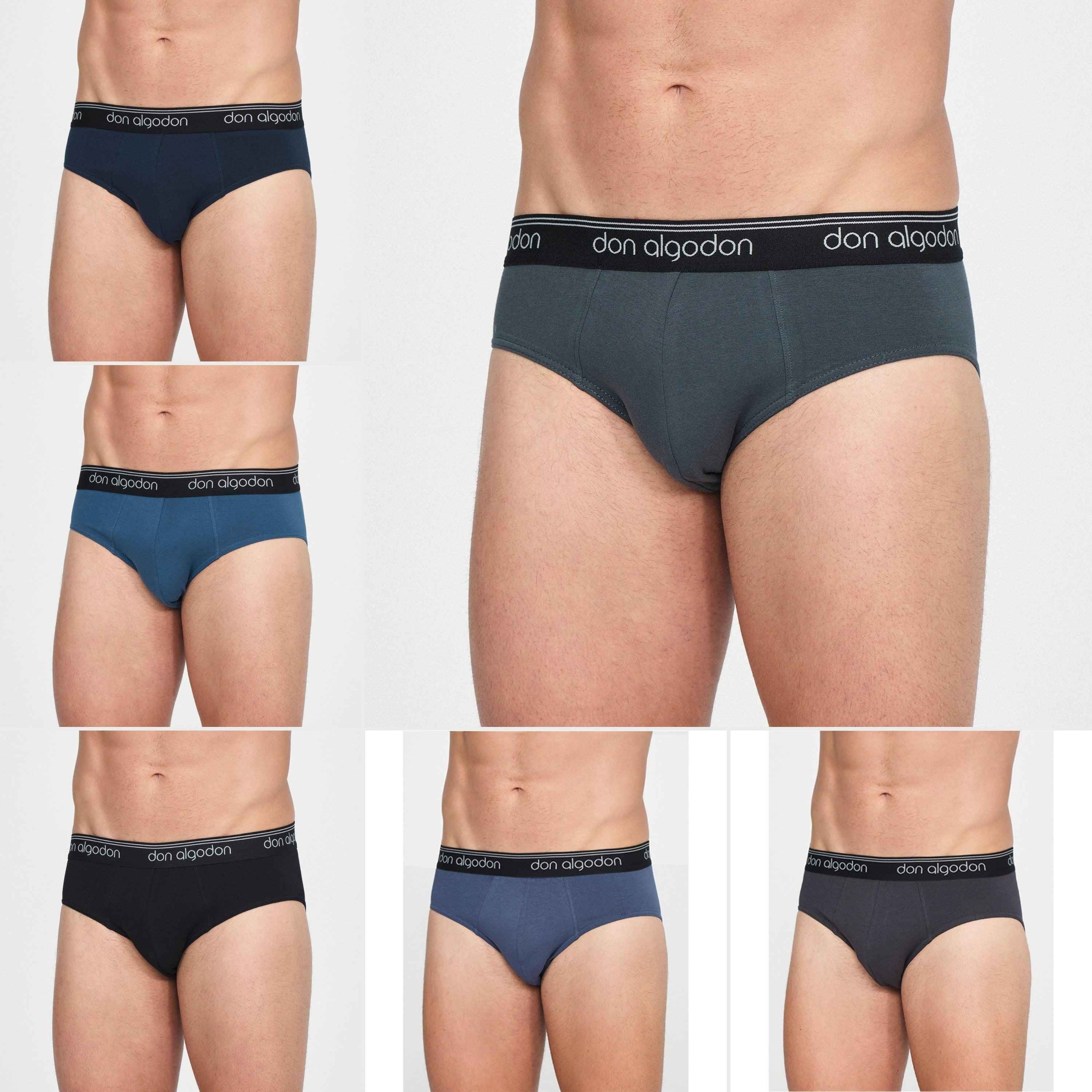 Don Algodon | Pack 12 Slips para Hombre | 6 Colores | Calidad y Suavidad Excepcionales