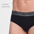 Don Algodon | Pack 12 Slips Lisos Hombre | 6 Negros, 2 Marinos, 2 Grises y 2 Verdes