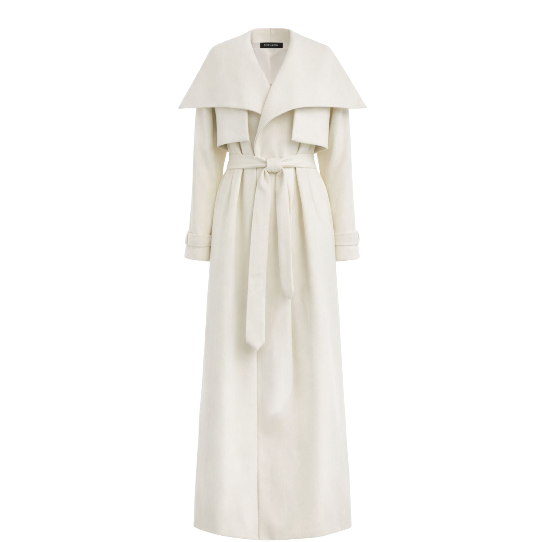 Maxi Leather Trench Coat | Ecru