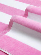Amazon Best Selling Large Oversized Beach Towel Pink White Stripe