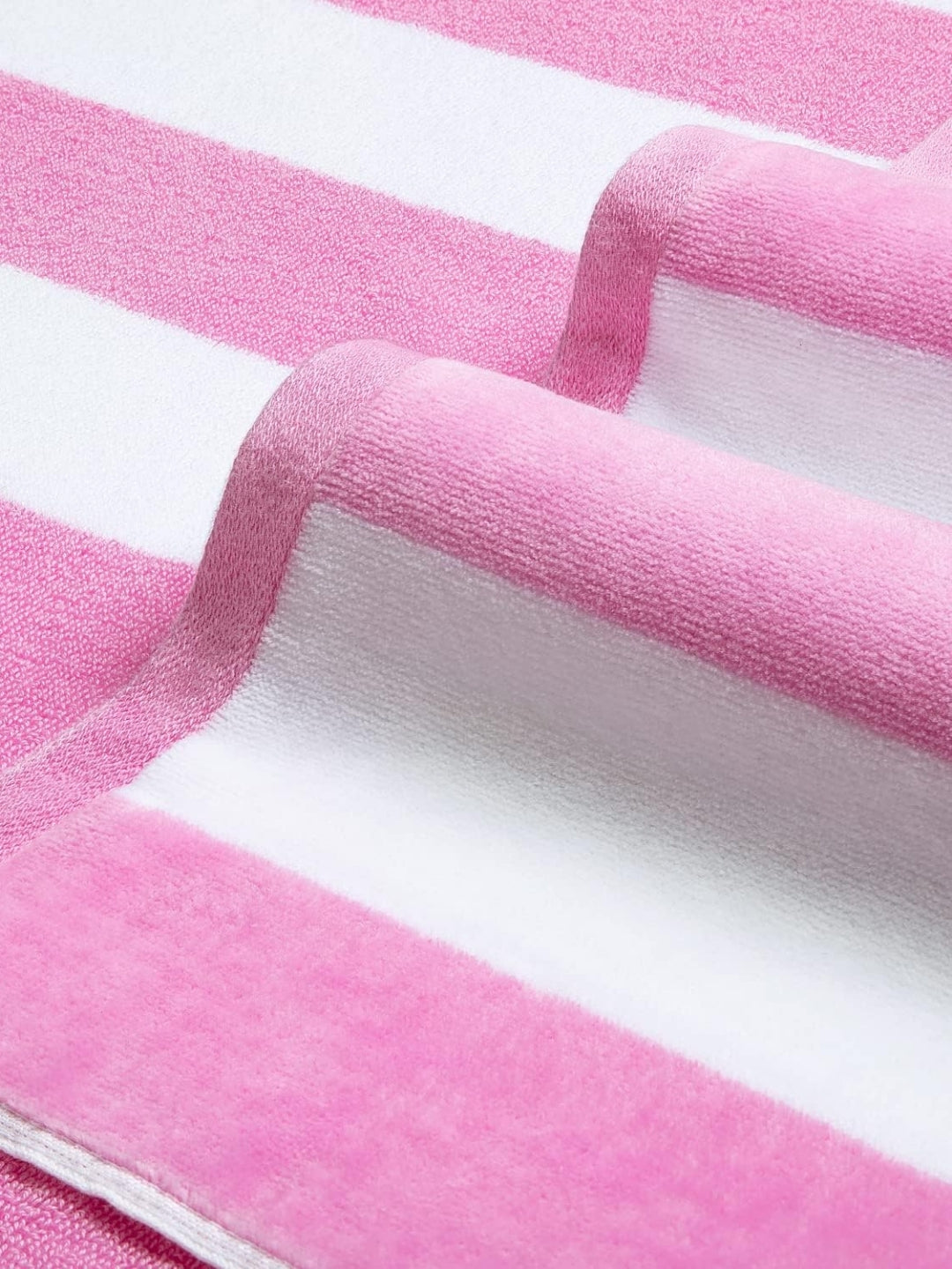 Amazon Best Selling Large Oversized Beach Towel Pink White Stripe