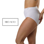 FEVI | Pack de 6 Bragas Tiro Alto | en 1 o 3 Colores Diferentes; Blanco, Negro y Beige | Reductoras