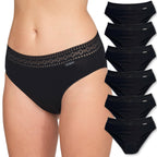 Don Algodon | Pack 6 Braguitas Algodón para Mujer | en 1 o 3 Colores: Negro, Beige y Blanco