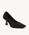 RefinEdge Square Toe Heeled Pump - Black / US 10 | EU 41.5 | UK 8