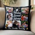 Hogar Dulce Hogar Personalizado 7 Fotos Funda de Almohada Suave con Texto Decoración del Hogar Cumpleaños Aniversario Regalo para la Familia