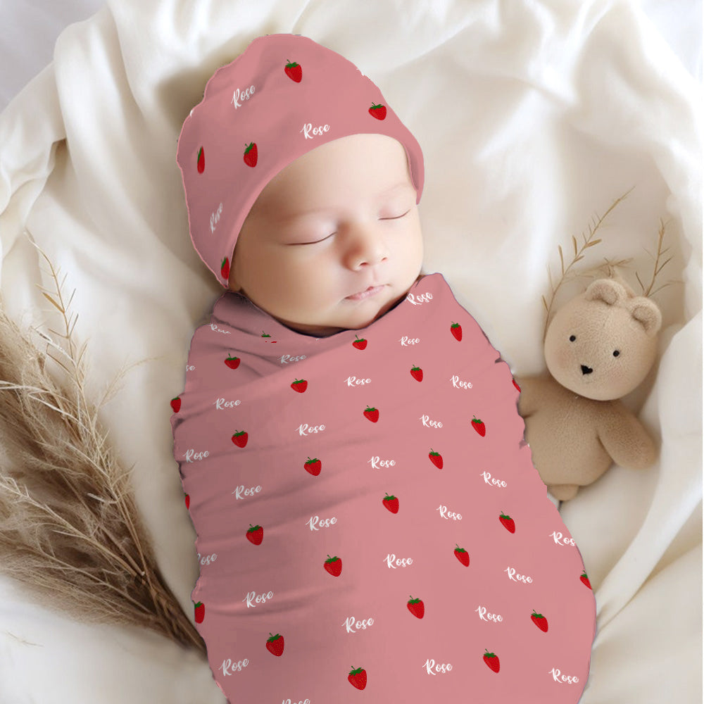Set de pañales y gorro con nudo personalizado con nombre Baby Shower Regalo de cumpleaños para recién nacidos