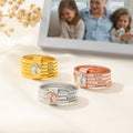 Anillos apilables personalizados con 2-5 nombres grabados Joyería familiar Cumpleaños Día de la Madre Regalo para mamá Abuela