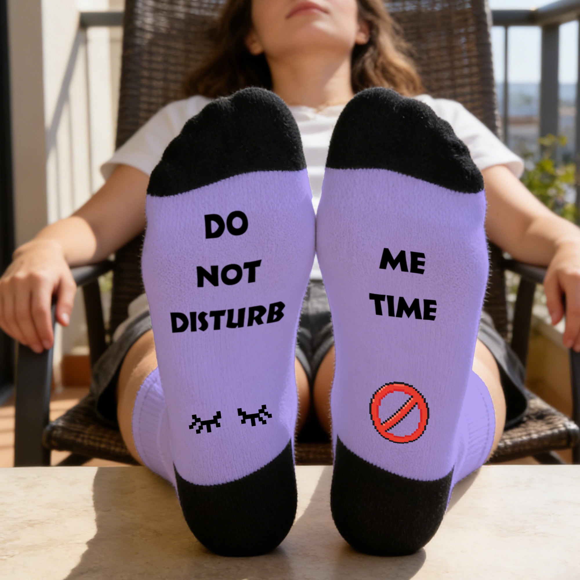 Calcetines Personalizados Divertidos No Molestar Suaves Calcetines Confortables Multicolores con Texto Cumpleaños Regalo de Uso Diario para Familiares Amigos Papás Mamás