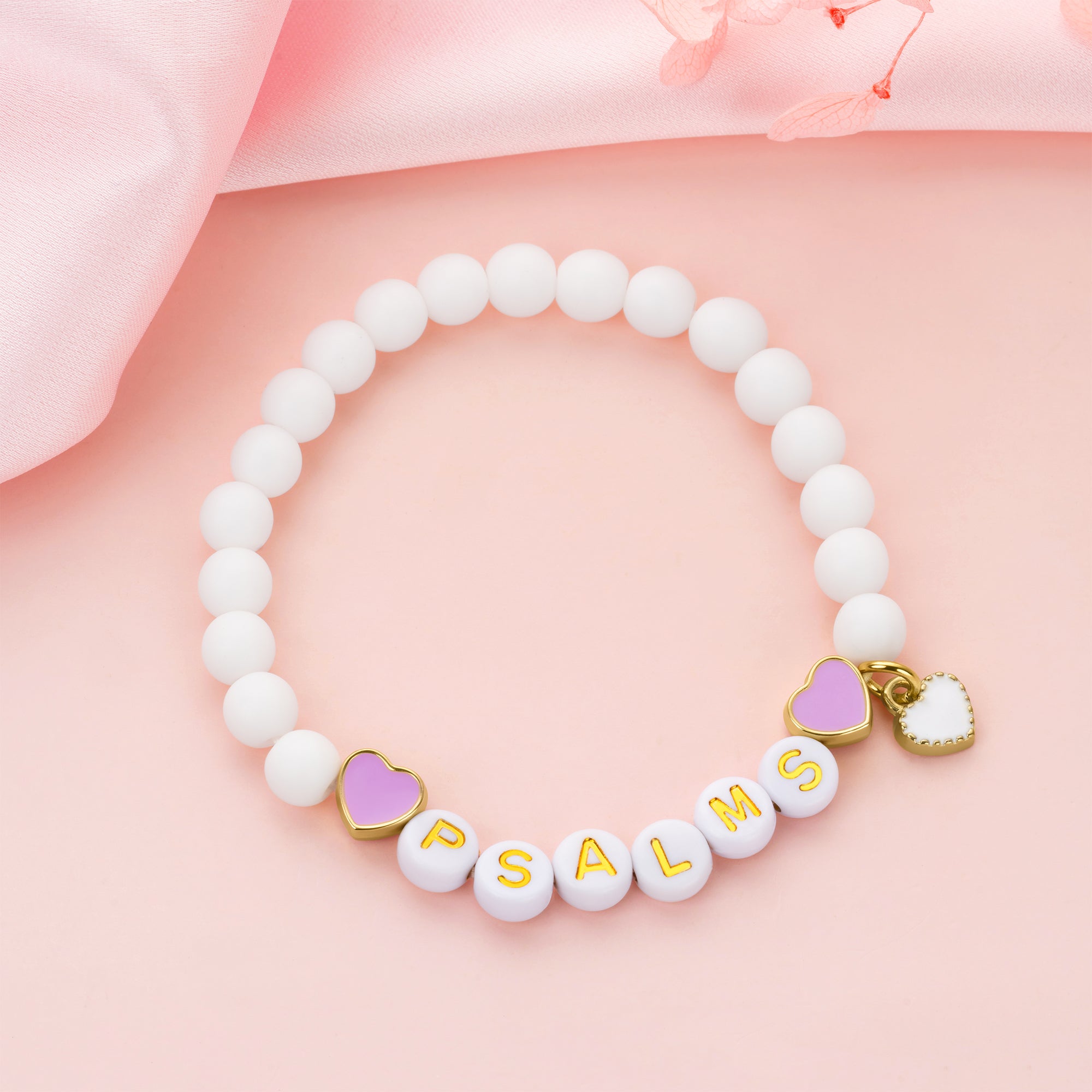Personalizado Nombre Corazón Pulsera de cuentas elásticas Cumpleaños Amistad Pascua Regalo para Niños Niñas Mujeres