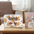 Personalizado 1-8 Highland Vacas Biscuit Estaño Caja de Almacenamiento con nombres y Título Uso Diario Cumpleaños Día de la Madre Regalo para Mamá Abuela